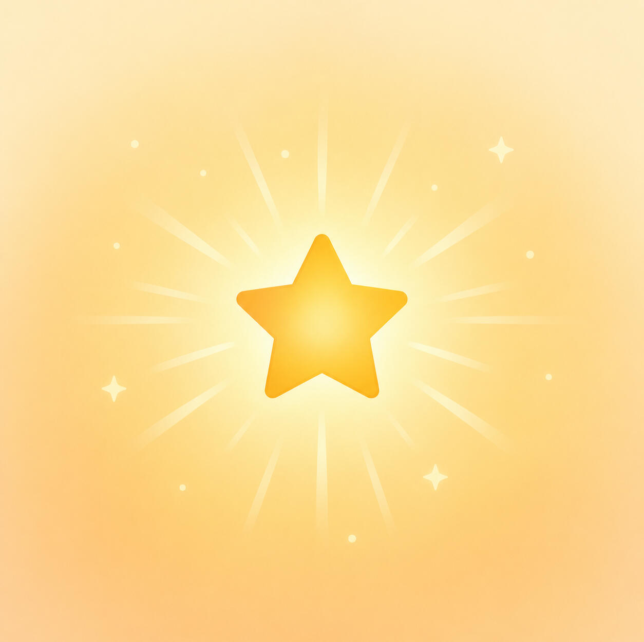 Illustration of a bright star with light rays, representing the Bright Star level